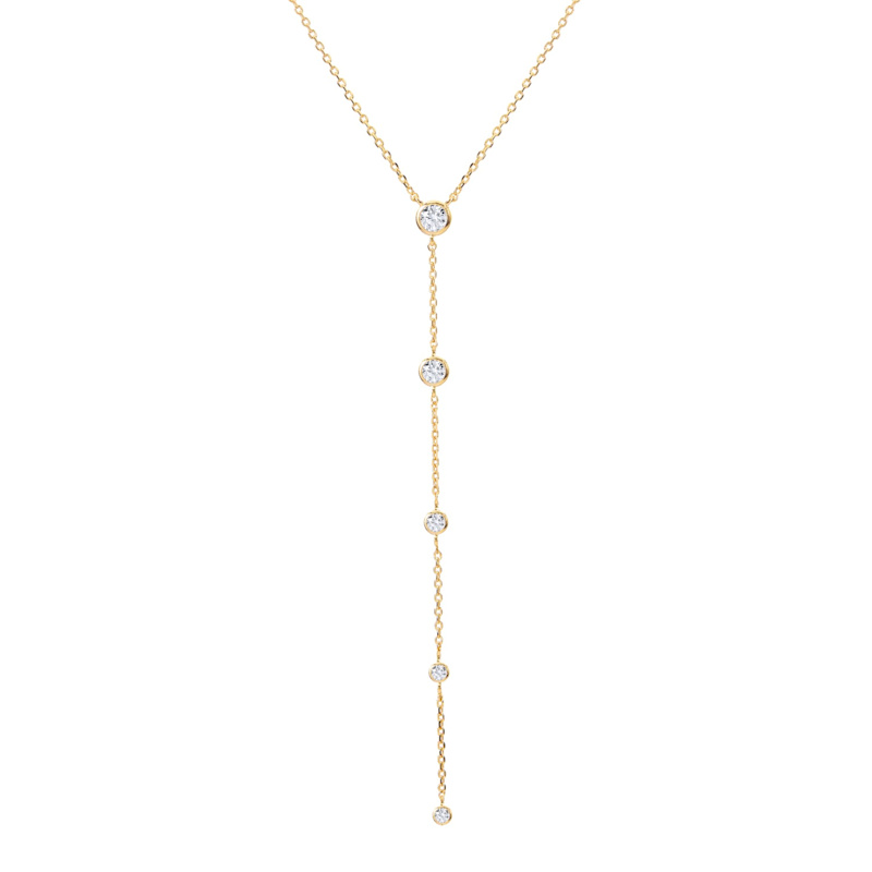 Thumbnail of Illuminess™ Gold Vermeil Goddess Sparkle Lariat Necklace image