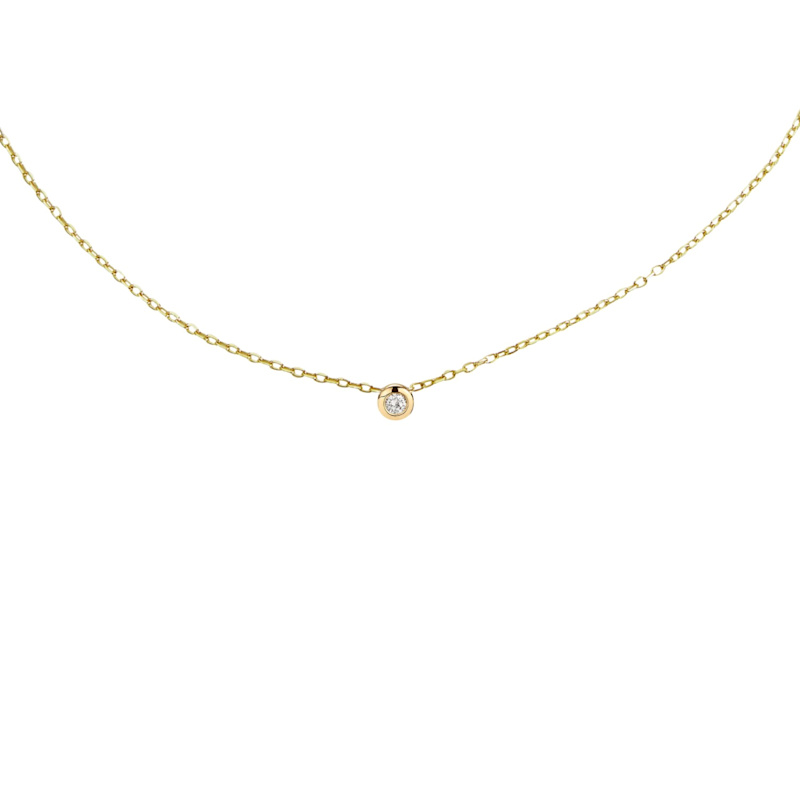 Thumbnail of Illuminess™ Gold Vermeil 'The Light Inside You' Single Moissanite Stone Choker image