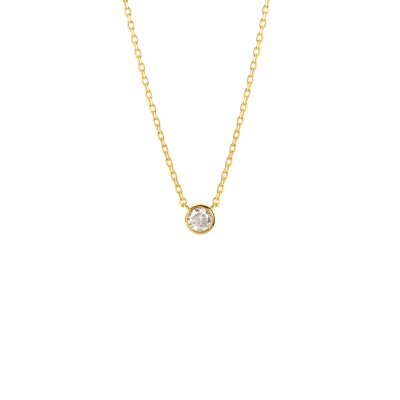 Thumbnail of Illuminess™ Gold Vermeil 6Mm Moissanite Stone 'The Light Inside You' Choker image