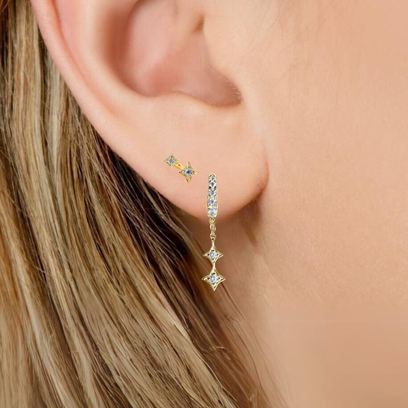 Thumbnail of Illuminess™ Mini Gold Vermeil Shooting Star Studs image