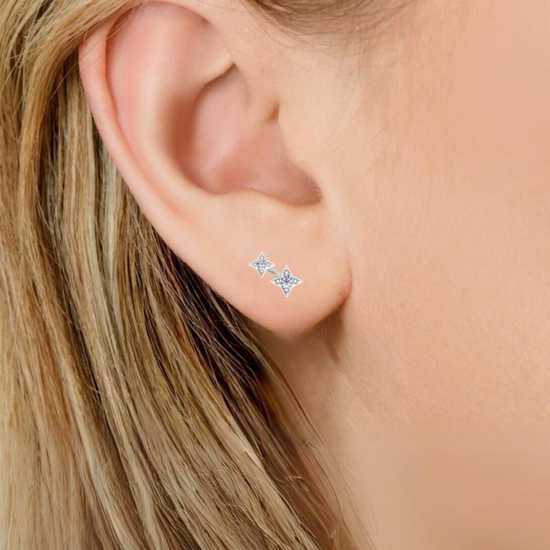 Thumbnail of Illuminess™ Mini Sterling Silver Shooting Star Studs image