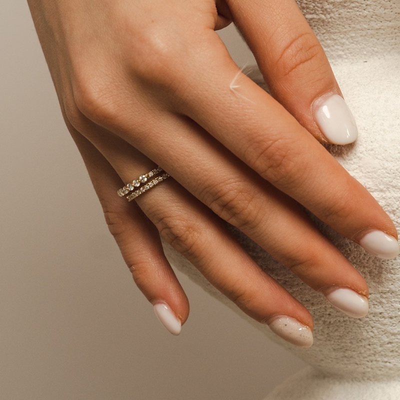 Thumbnail of Illuminess™ Premium Sterling Silver Moissanite Combi Ring image
