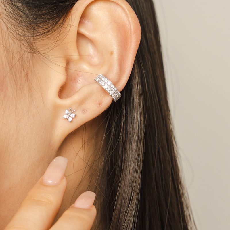 Thumbnail of Illuminess™ Premium Sterling Silver Double Ear Cuff image