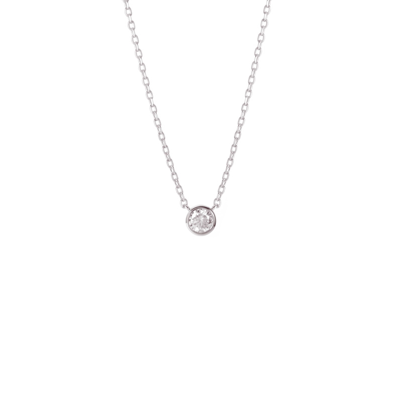 Thumbnail of Illuminess™ Sterling Silver 6Mm Moissanite 'The Light Inside You' Choker image