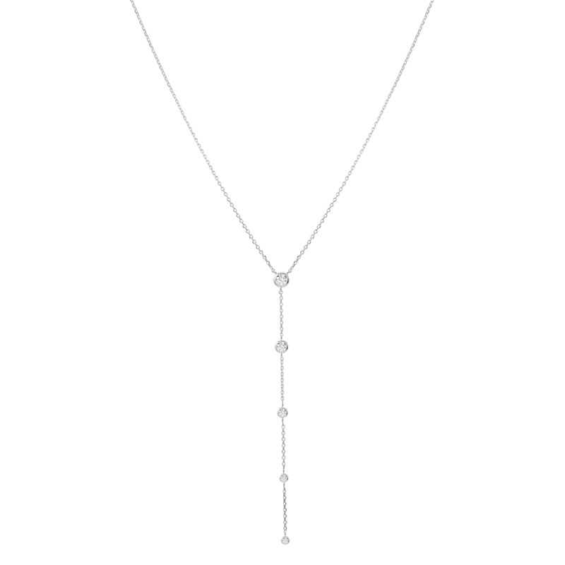 Thumbnail of Illuminess™ Sterling Silver Diamond Goddess Sparkle Lariat Necklace image