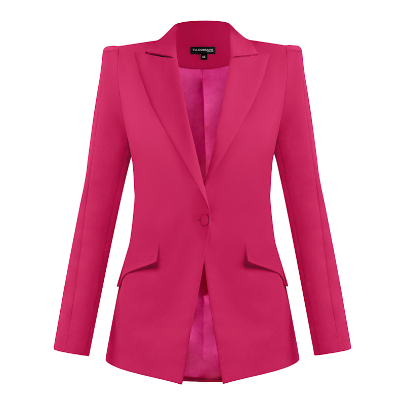 Illusion Classic Tailored Blazer Hot Pink Tia Dorraine Wolf