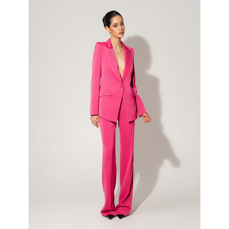 Illusion Classic Tailored Suit - Hot Pink | Tia Dorraine | Wolf