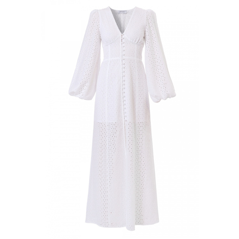 Thumbnail of Imani White Lace Maxi Dress image
