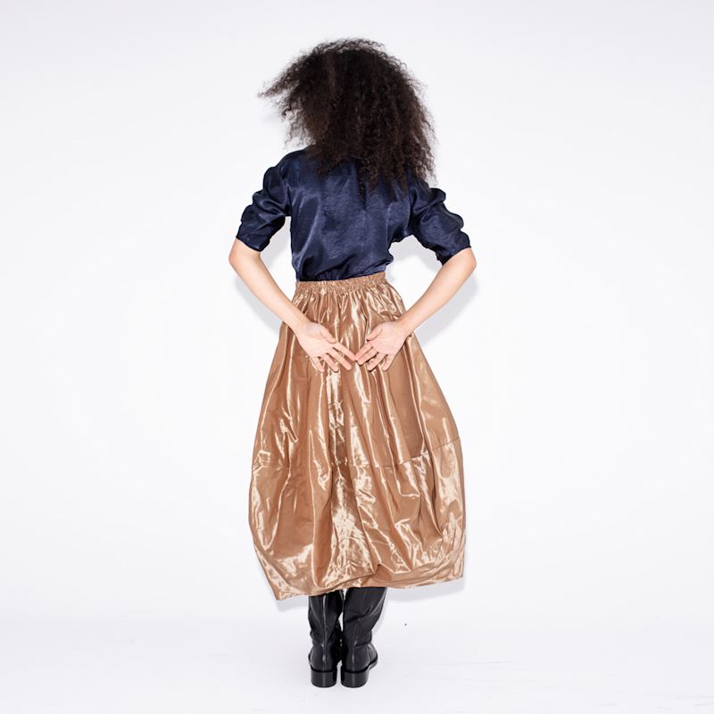 Thumbnail of Imperial Skirt In Rose Gold Taffeta image