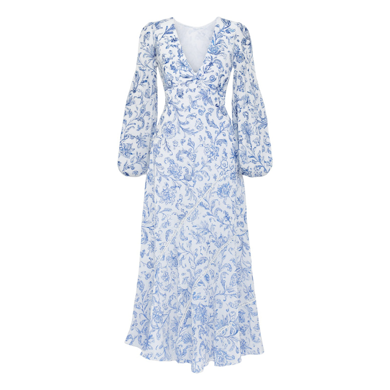 chinese dress ladies Belle Maxi Dress - Yellow Floral main image 1