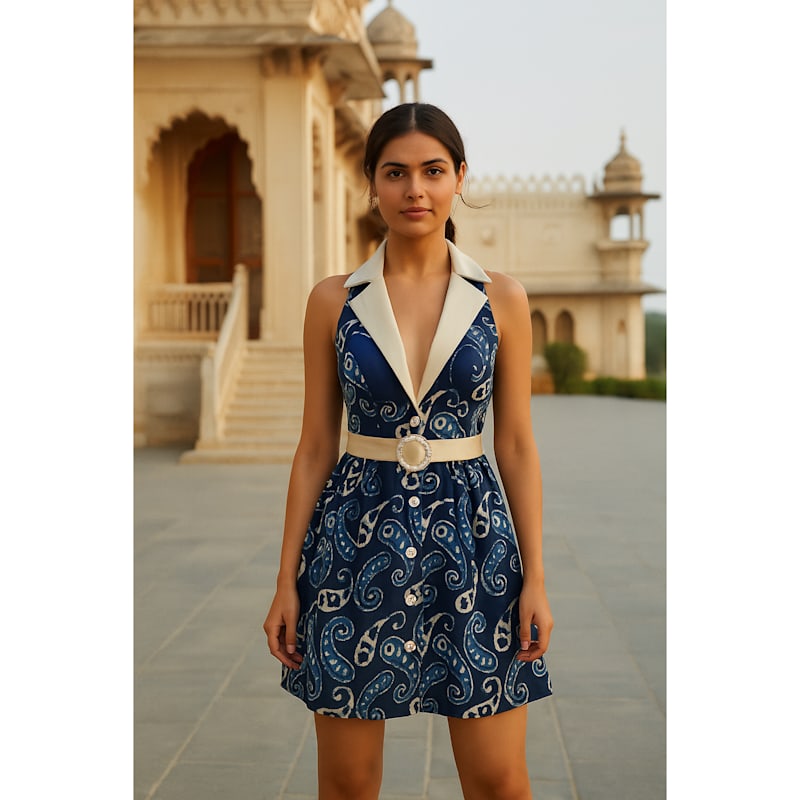 white christmas dresses A-LINE COCKTAIL DRESS WITH FLORAL DETAILS CD9245 main image 0