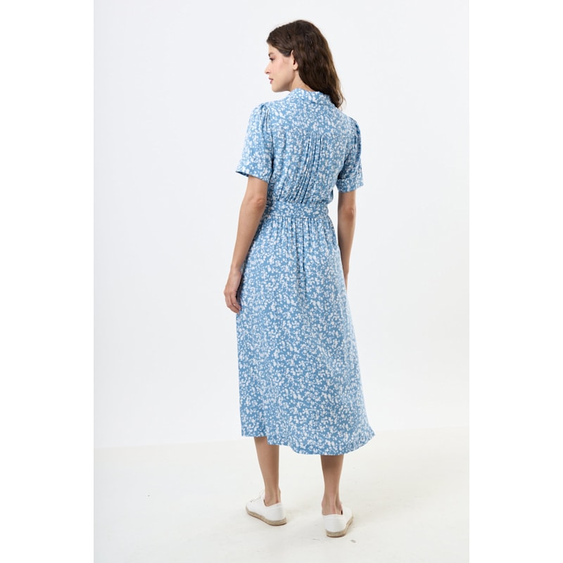 Thumbnail of Inesa Negative Floral Midi Shirt Dress Blue image