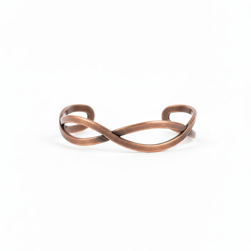 Thumbnail of Infinity Twist Copper Open Cuff Bracelet image