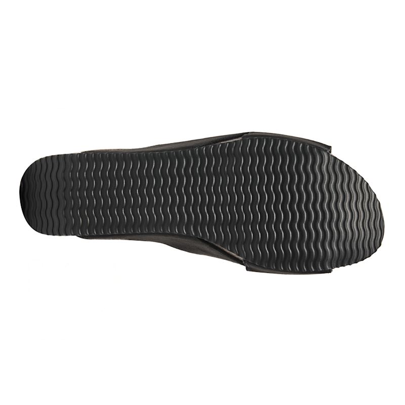 Thumbnail of Inis - Vegan Wedge Crossover Platform Slider - Black image