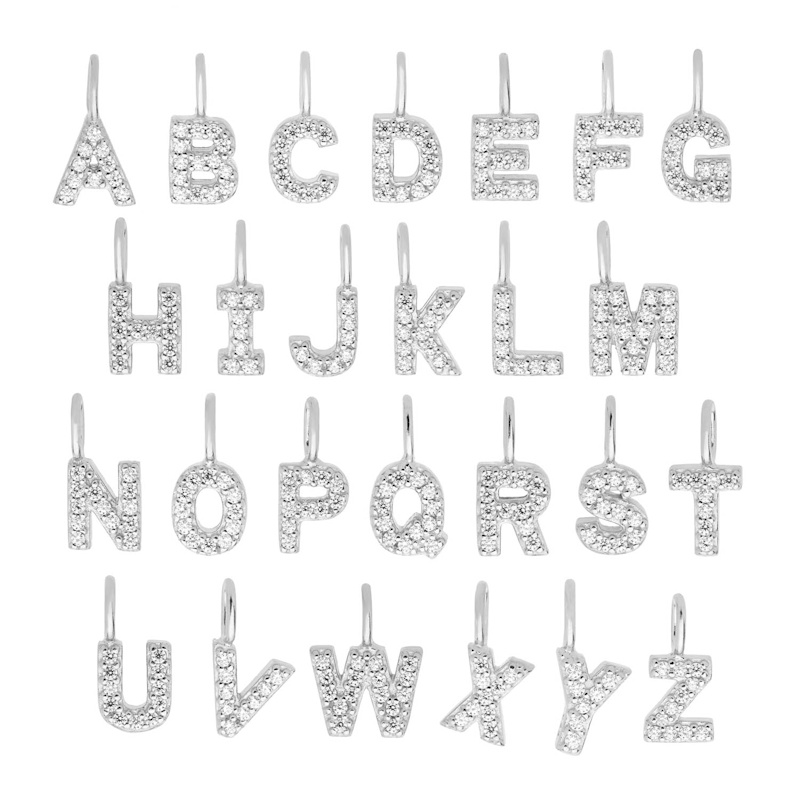 Thumbnail of Initial Sparkle Necklace Sterling Silver image