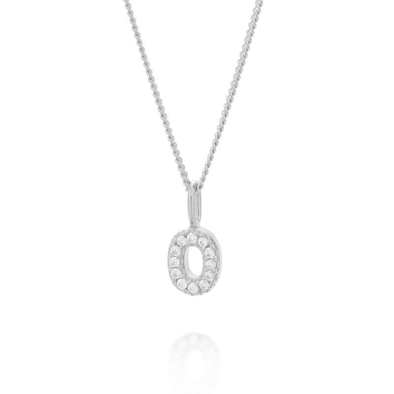 Thumbnail of Initial Sparkle Necklace Sterling Silver image