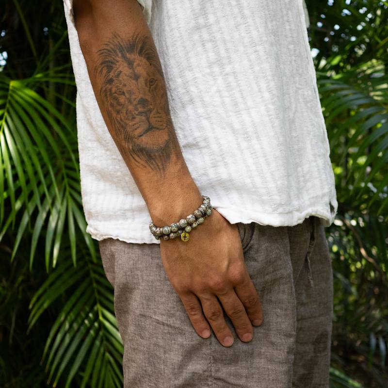Thumbnail of Inner Power Bronze & Nepal Beaded Bracelet - Brown image