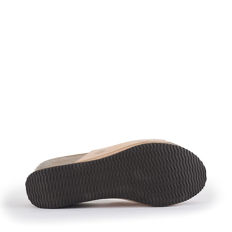 Thumbnail of Inoro - Vegan Wedge Metallic Slider - Rose Gold image