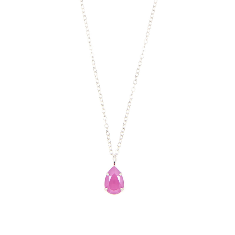 Thumbnail of Drop Necklace In Peony Pink image