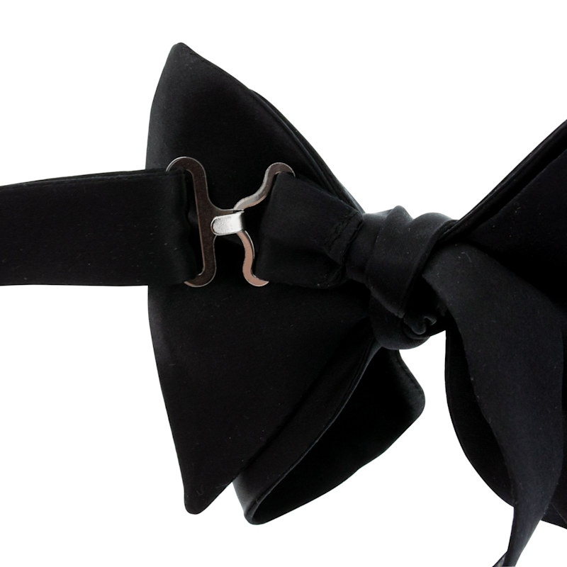 Thumbnail of Black Silk Cocktail Bow Tie image