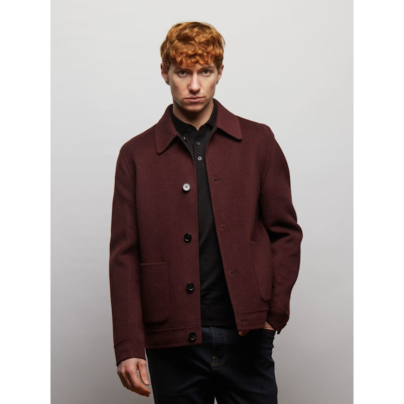 Thumbnail of Irish Reversible Wool Blend Jacket - Wine/Black image