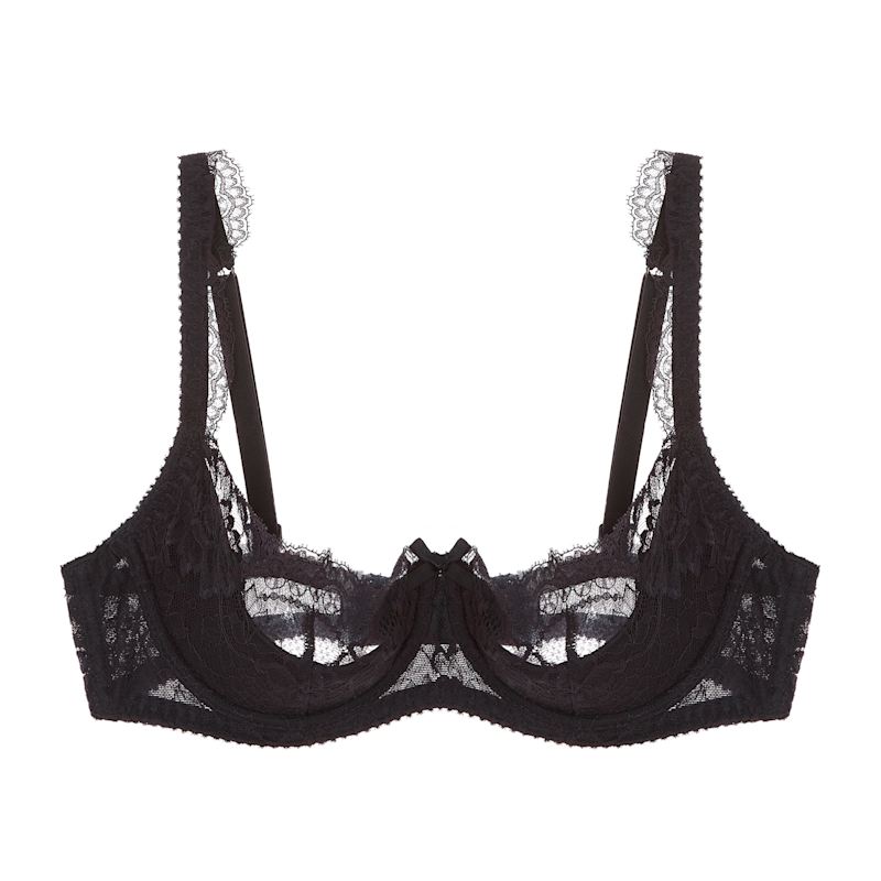 Isabel One Fourth Cup Bra Noir | Journelle | Wolf & Badger
