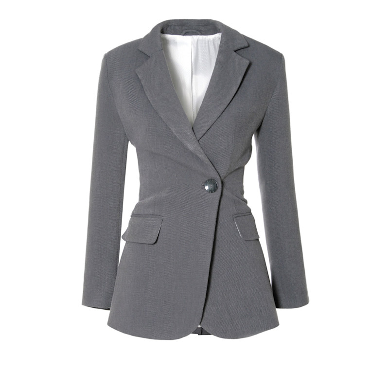 Thumbnail of Isabella Baltic Grey Hourglass Shaped Feminine Blazer image