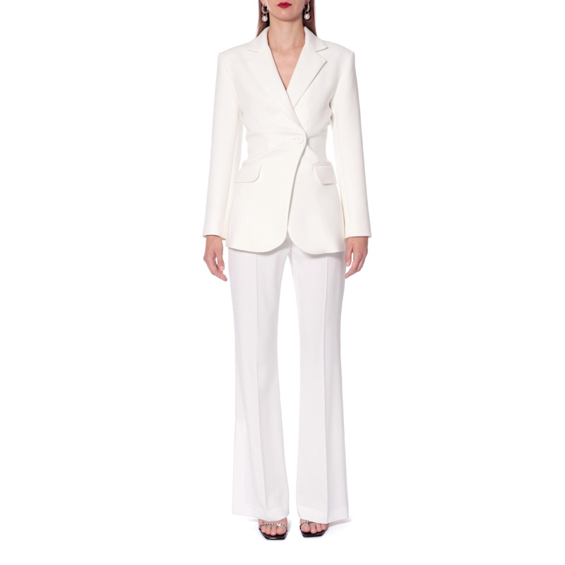 Thumbnail of Isabella Off White Hourglass Shaped Feminine Blazer image
