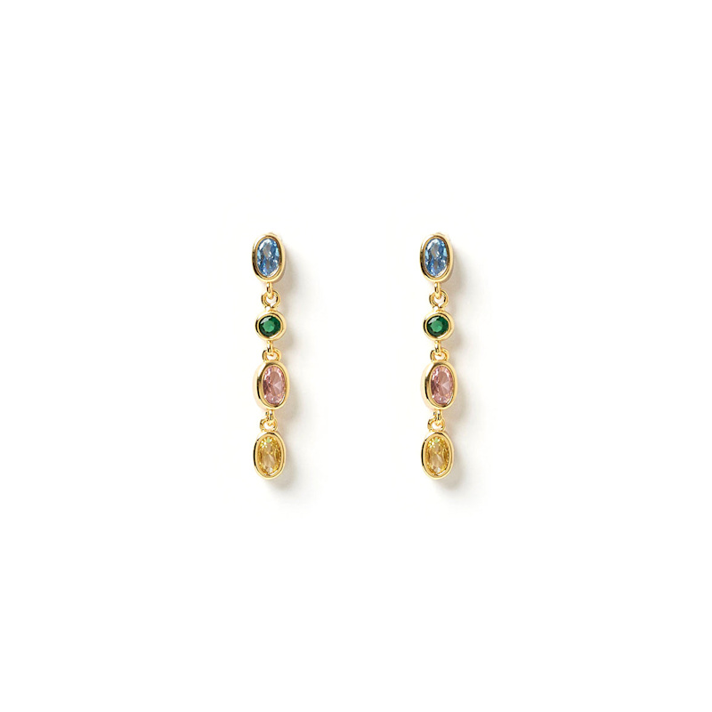 Thumbnail of Isadora Gold Earrings - Multi Blue image