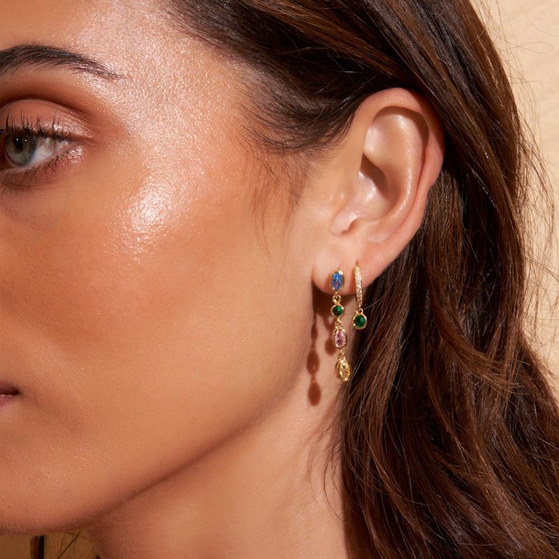 Thumbnail of Isadora Gold Earrings - Multi Blue image