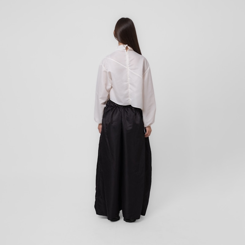 Thumbnail of Isha Parachute Black Midi Skirt image