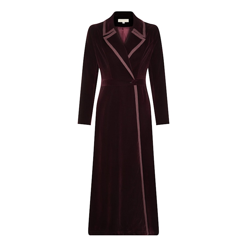 knee length dresses for ladies BGSD Women Nicole Waterproof Hooded Fit & Flare Trench Coat main image 1
