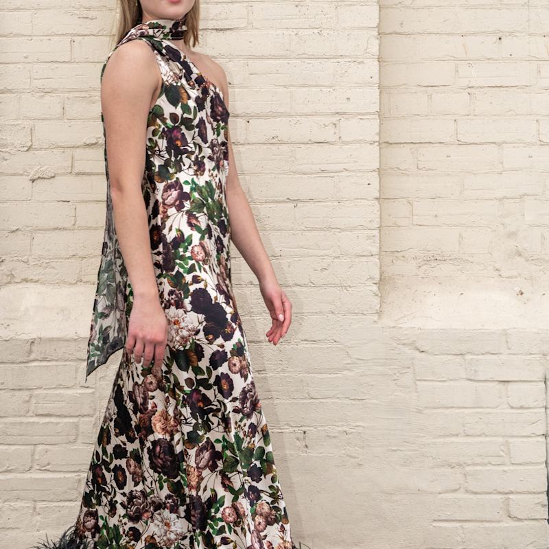 yausi asymmetric maxi dress Yausi Viscose Asymmetrical in Brown  SVRN
