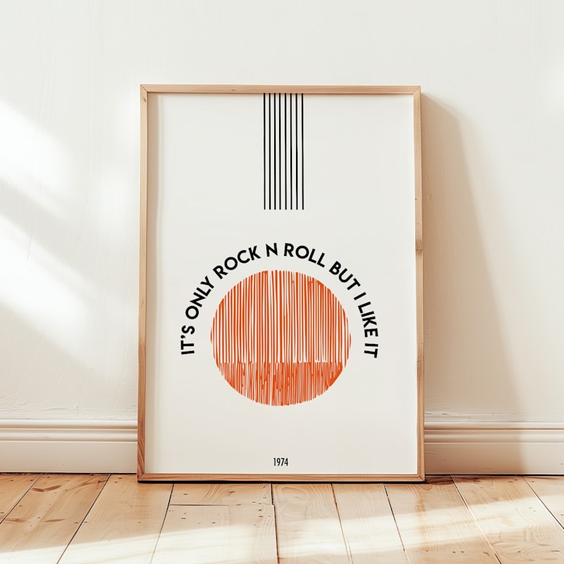 Thumbnail of It's Only Rock N Roll But I Like It Rolling Stones Music Art Print image