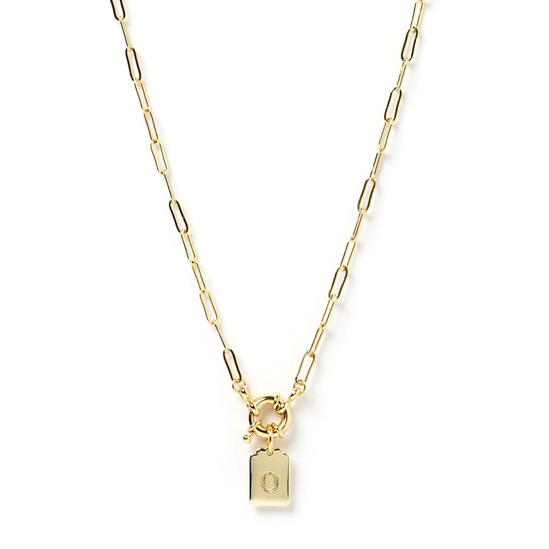 Thumbnail of Letter Gold Tag Necklace image