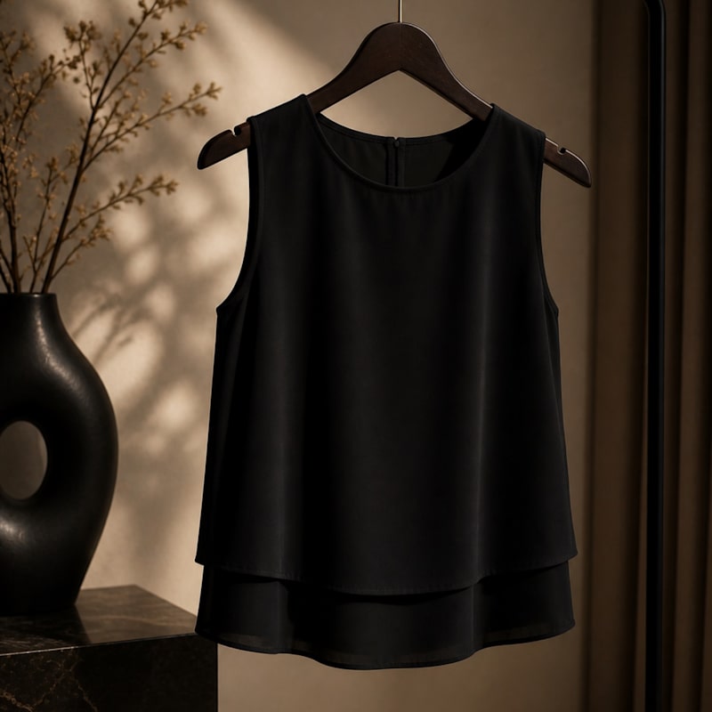 Thumbnail of Ivory Layered Sleeveless Blouse image