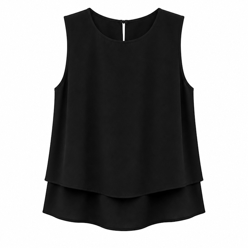 Thumbnail of Ivory Layered Sleeveless Blouse image