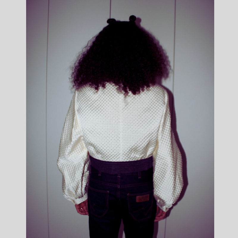 Thumbnail of Ivory Waffle Upcycled Bomber Jacket image