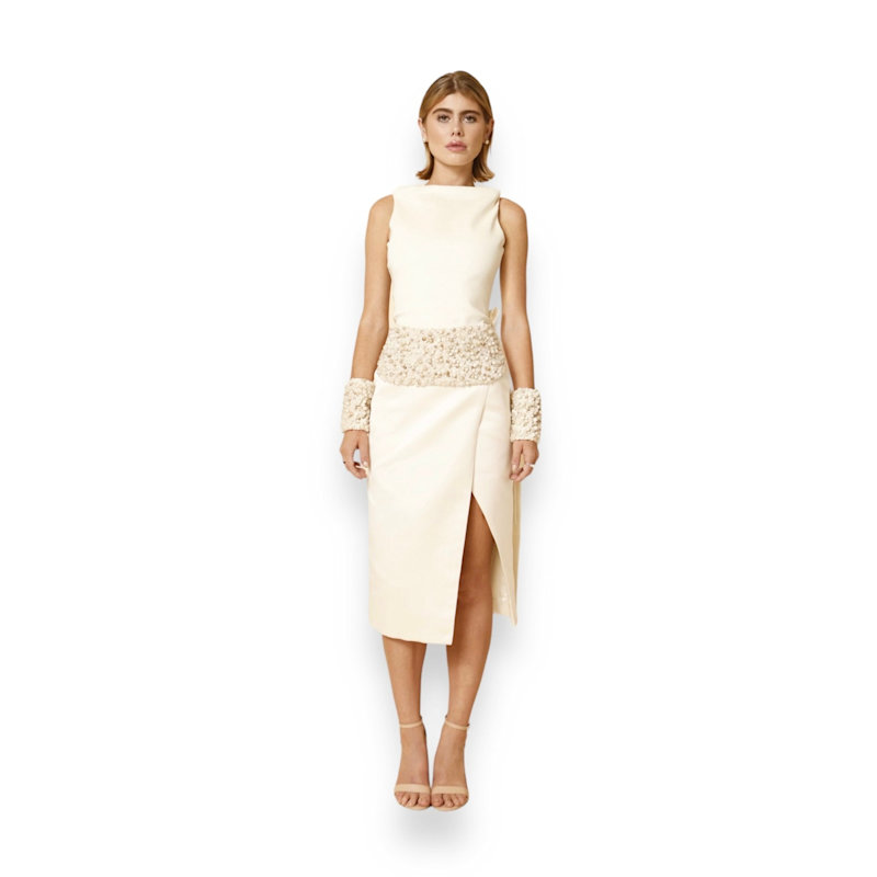 Thumbnail of Ivory Wrap Skirt With Pockets image