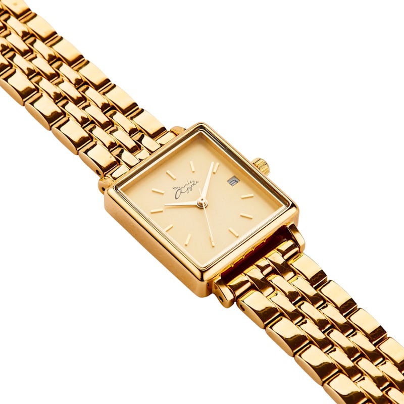 Thumbnail of Annie Apple Quaintrelle Square Gold Link Watch image