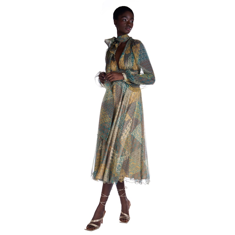 Thumbnail of Silk Dress With Scarf image