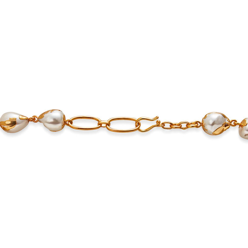 Thumbnail of Gold Luna Necklace With Baroque Pearls image
