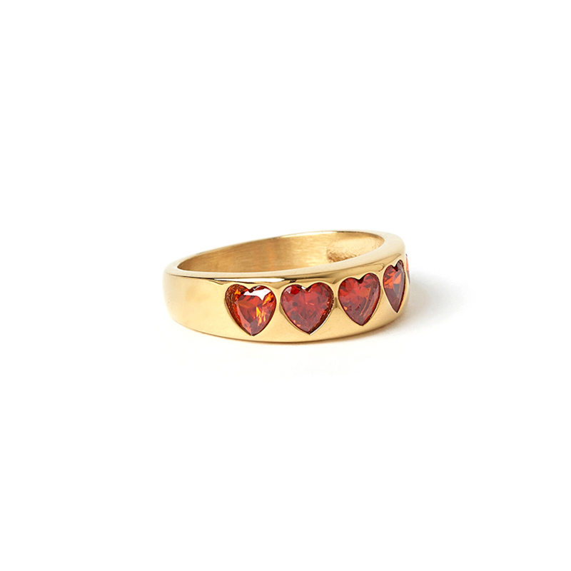 Thumbnail of J'adore Gold Ring - Red image