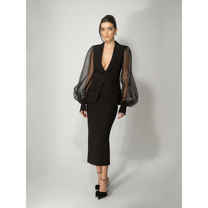 Thumbnail of J'adore Tailored Skirt Suit - Black image
