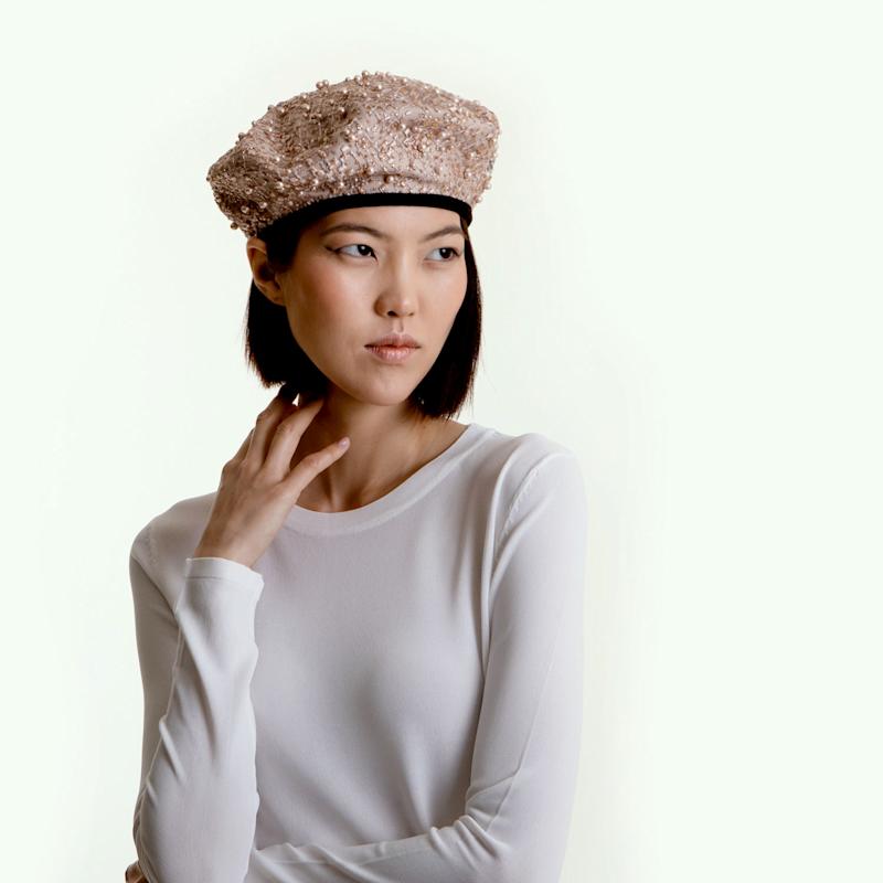 Jacqueline Pearl Embellished French Beret Hat SIBI Hats Wolf