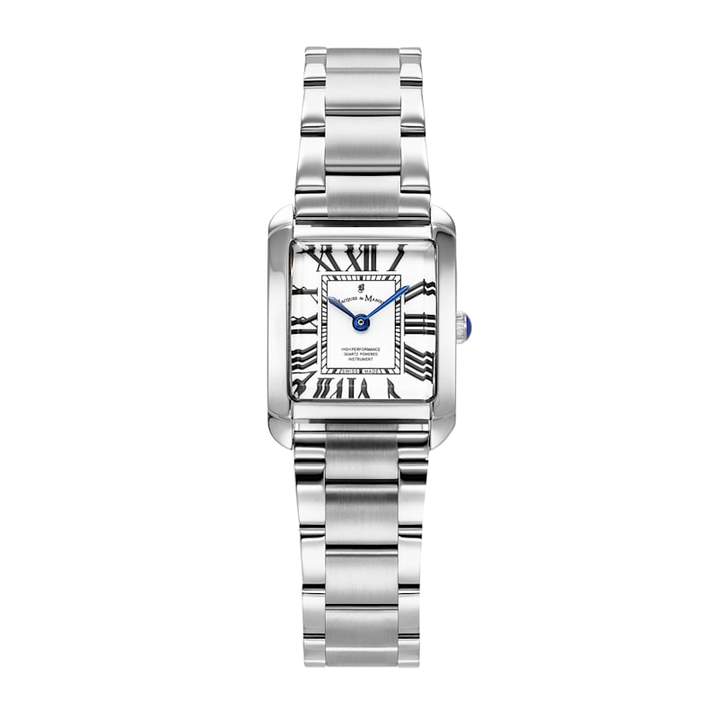 Thumbnail of Jacques Du Manoir Swiss Made Emily White Dial Stainless Steel Rectangular Watch image