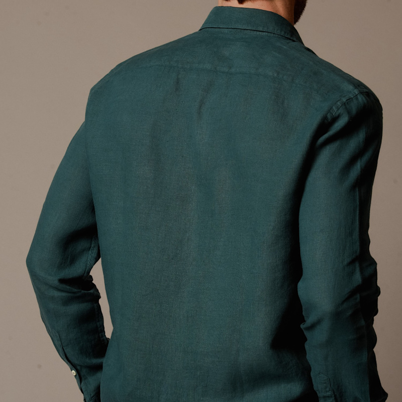 forest green men's dress shirt Men's Fancy Long Sleeve Woven Paisley Dress Shirt in Forest Green Medium / Forest Green main image 0