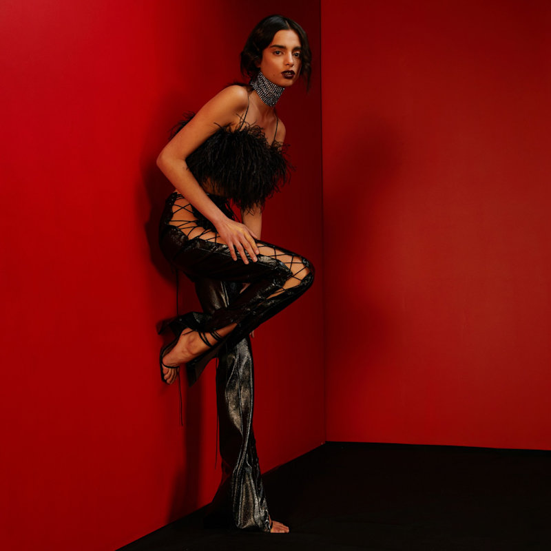 Thumbnail of Jo Rich Black Vegan Leather Pants image