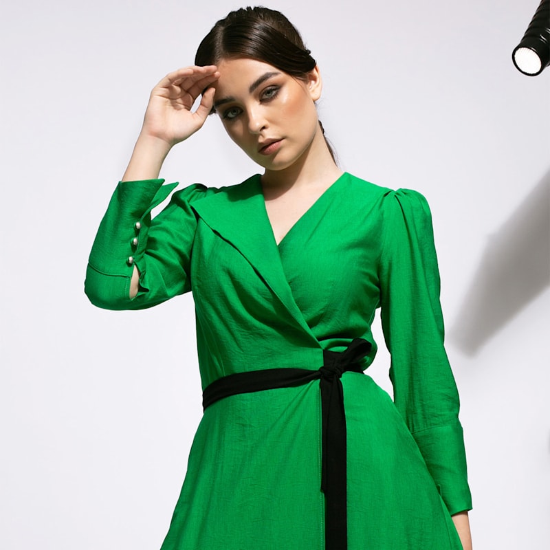 chinese dress ladies Jade With Multicolor Flowers Maxi Dress · Filly Flair main image 0