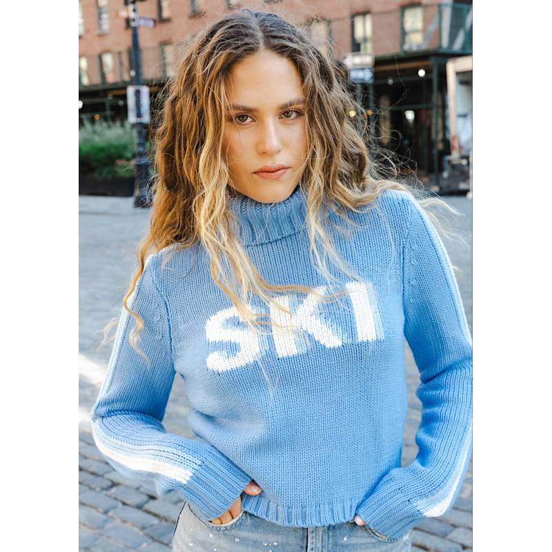 Thumbnail of Jade Turtleneck Sweater - Light Blue Ski image